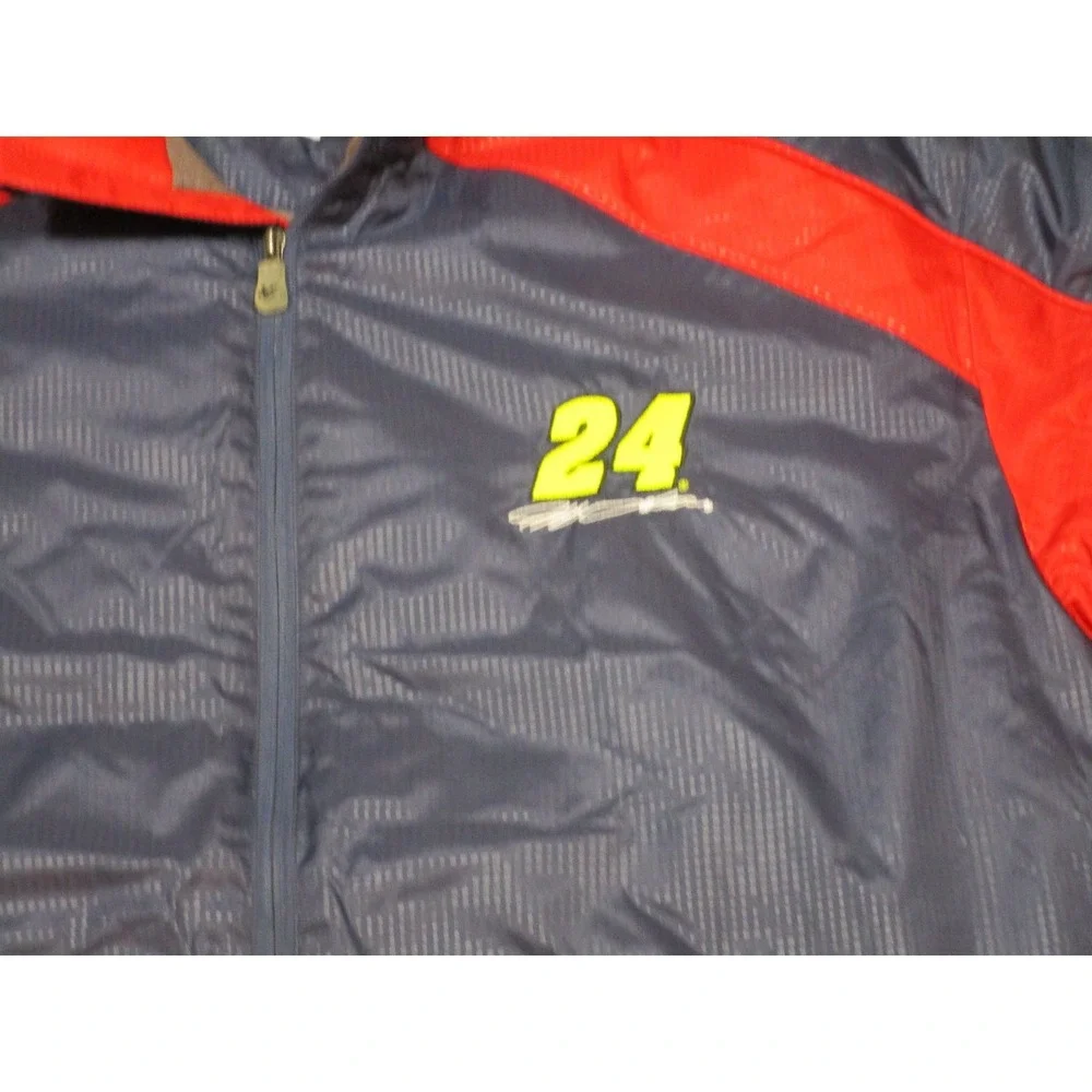 Chase Authentics Jeff Gordon 24 NASCAR Jacket Mens 2XL Navy Blue Red Full Zip